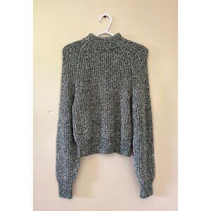 Universal Thread Womens XSmall Green White Turtleneck Knitted Sweater